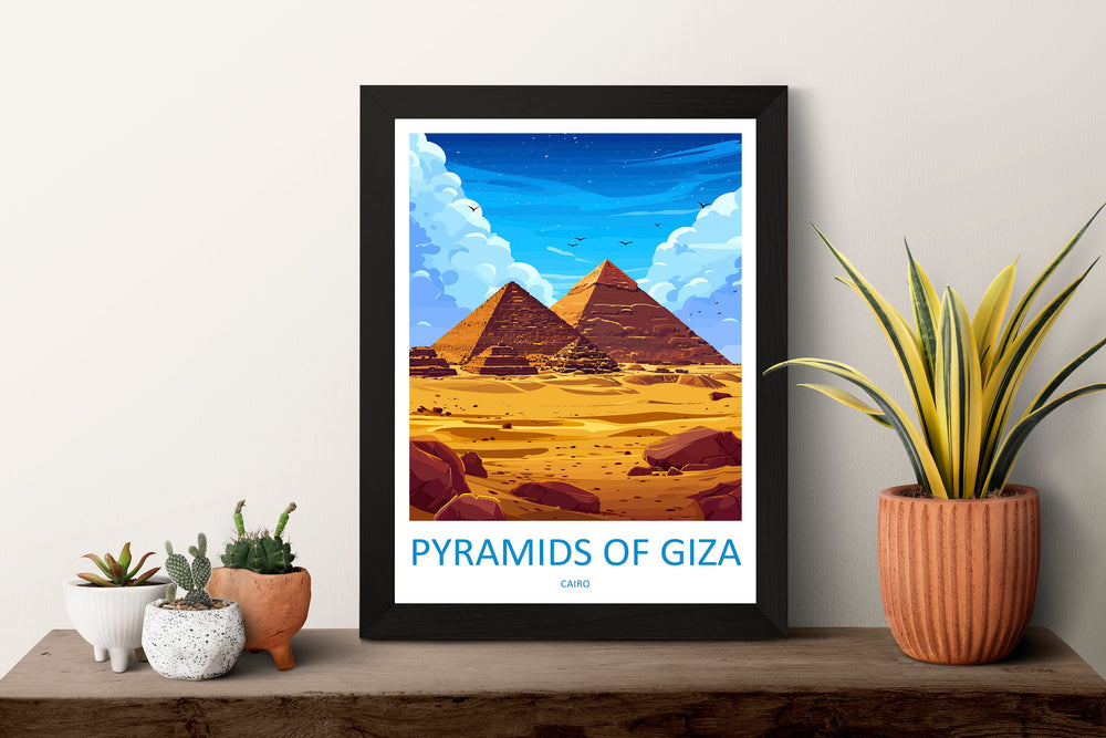 Cairo Travel Print Wall Art Cairo Egypt Wall Hanging Home Decoration Cairo Gift Art Lovers Wall Art Print Cairo Great Pyramids Of Giza