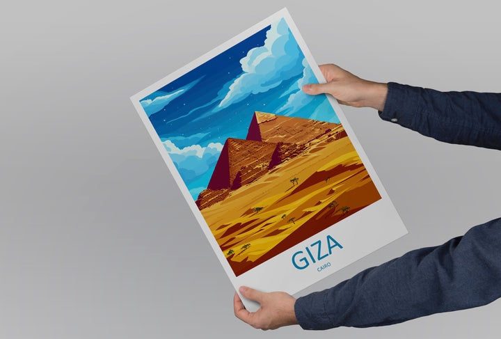 Cairo Travel Print Wall Art Cairo Egypt Wall Hanging Home Decoration Cairo Gift Art Lovers Wall Art Print Cairo Great Pyramids Of Giza