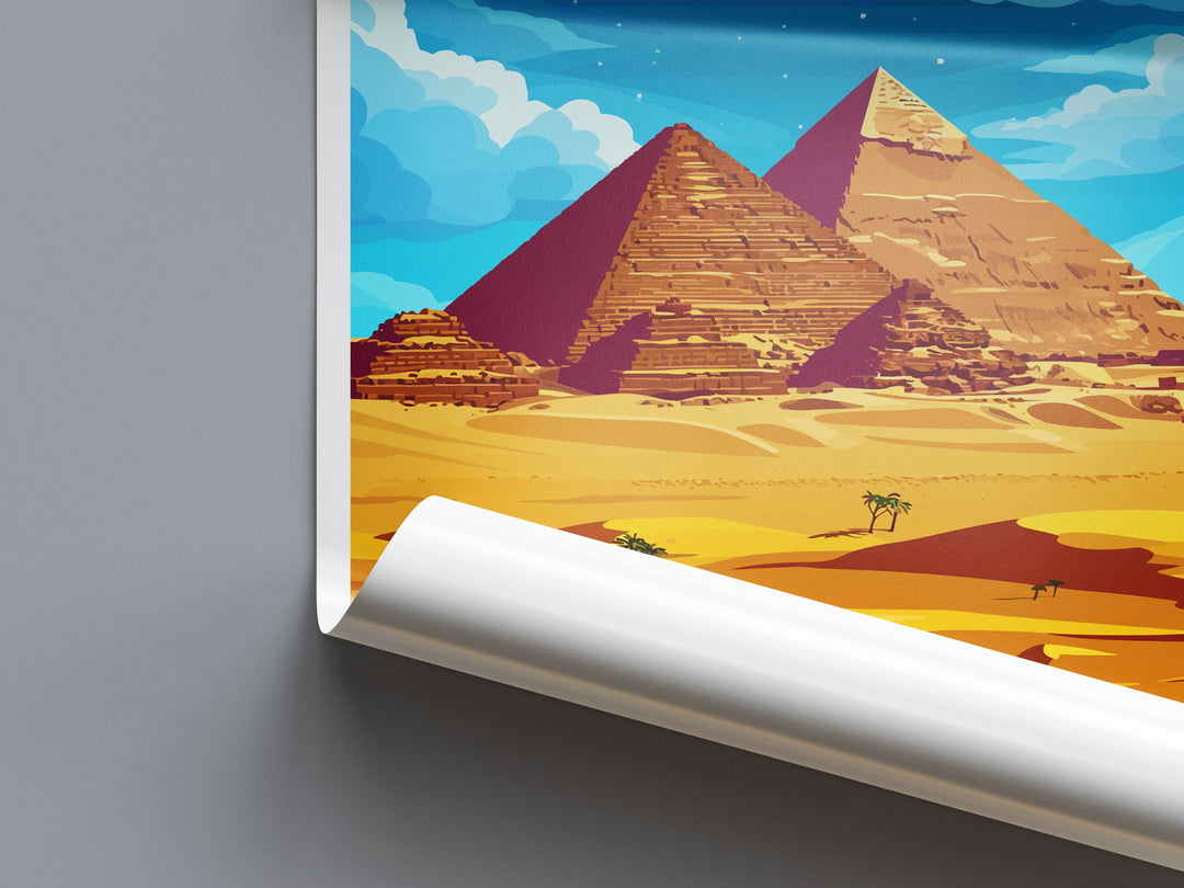 Cairo Travel Print Wall Art Cairo Egypt Wall Hanging Home Decoration Cairo Gift Art Lovers Wall Art Print Cairo Great Pyramids Of Giza