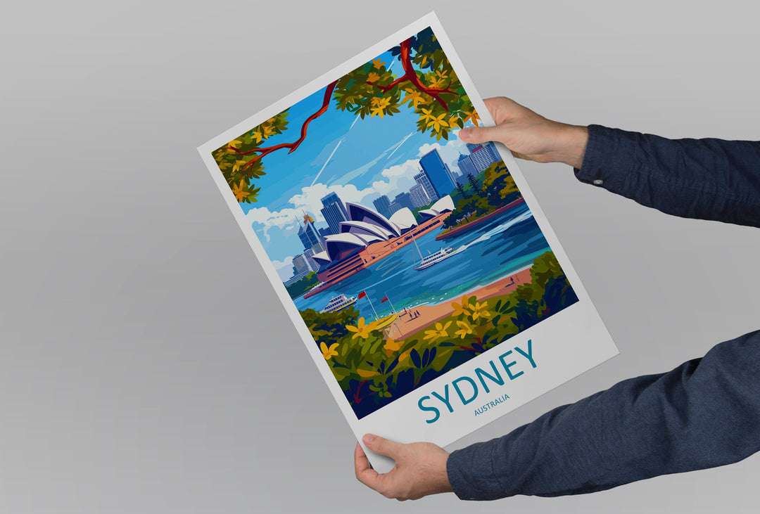 Sydney Opera House Travel Print Wall Art Sydney Wall Hanging Home Décor Sydney Gift Art Lovers Wall Art Australia Travel Print Opera House