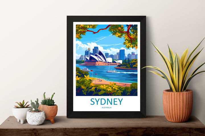 Sydney Opera House Travel Print Wall Art Sydney Wall Hanging Home Décor Sydney Gift Art Lovers Wall Art Australia Travel Print Opera House