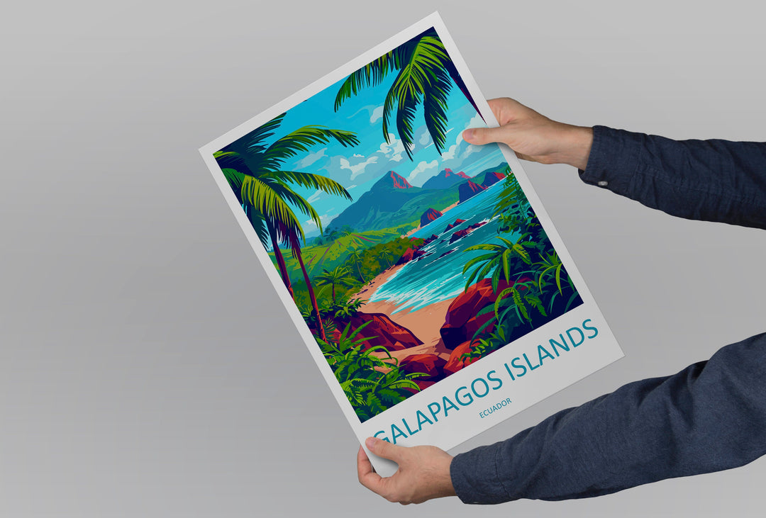 Galápagos Islands Travel Print Wall Art Galápagos Islands Wall Hanging Home Décor Galápagos Islands Gift Art Lovers Ecuador Art Lover Gift