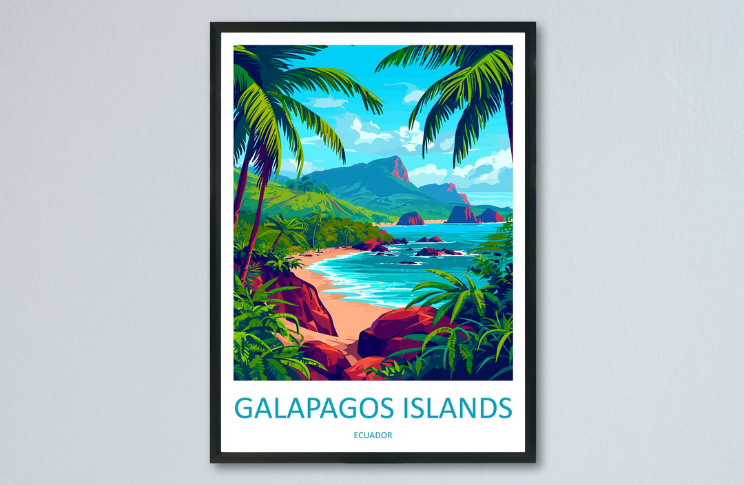 Galápagos Islands Travel Print Wall Art Galápagos Islands Wall Hanging Home Décor Galápagos Islands Gift Art Lovers Ecuador Art Lover Gift