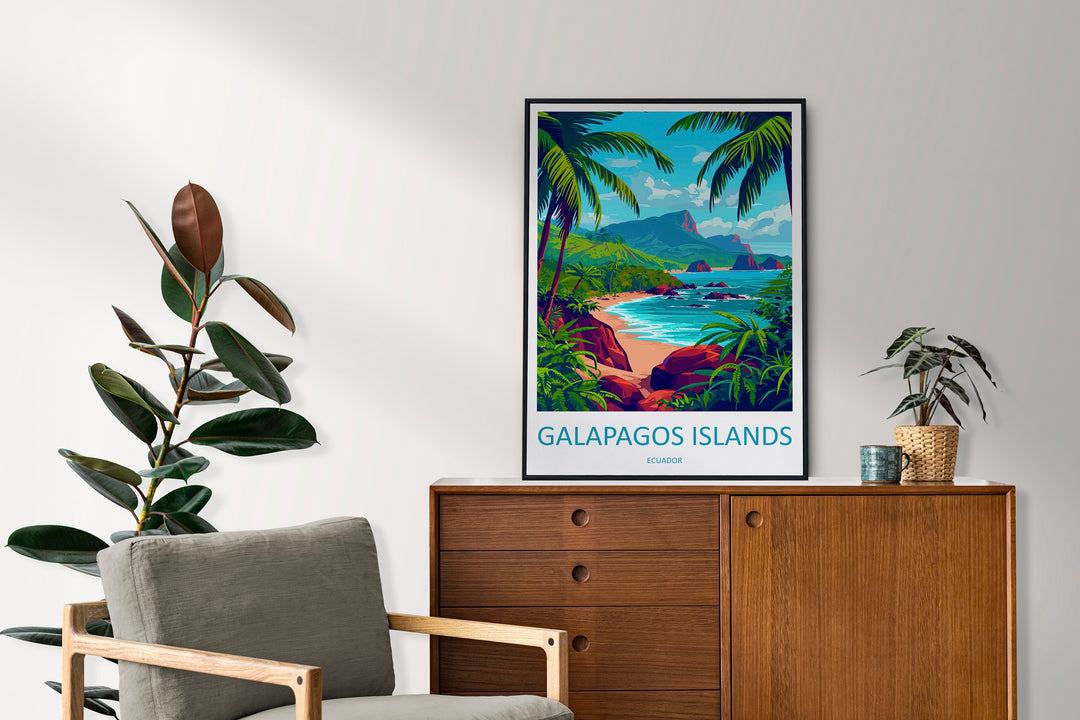 Galápagos Islands Travel Print Wall Art Galápagos Islands Wall Hanging Home Décor Galápagos Islands Gift Art Lovers Ecuador Art Lover Gift