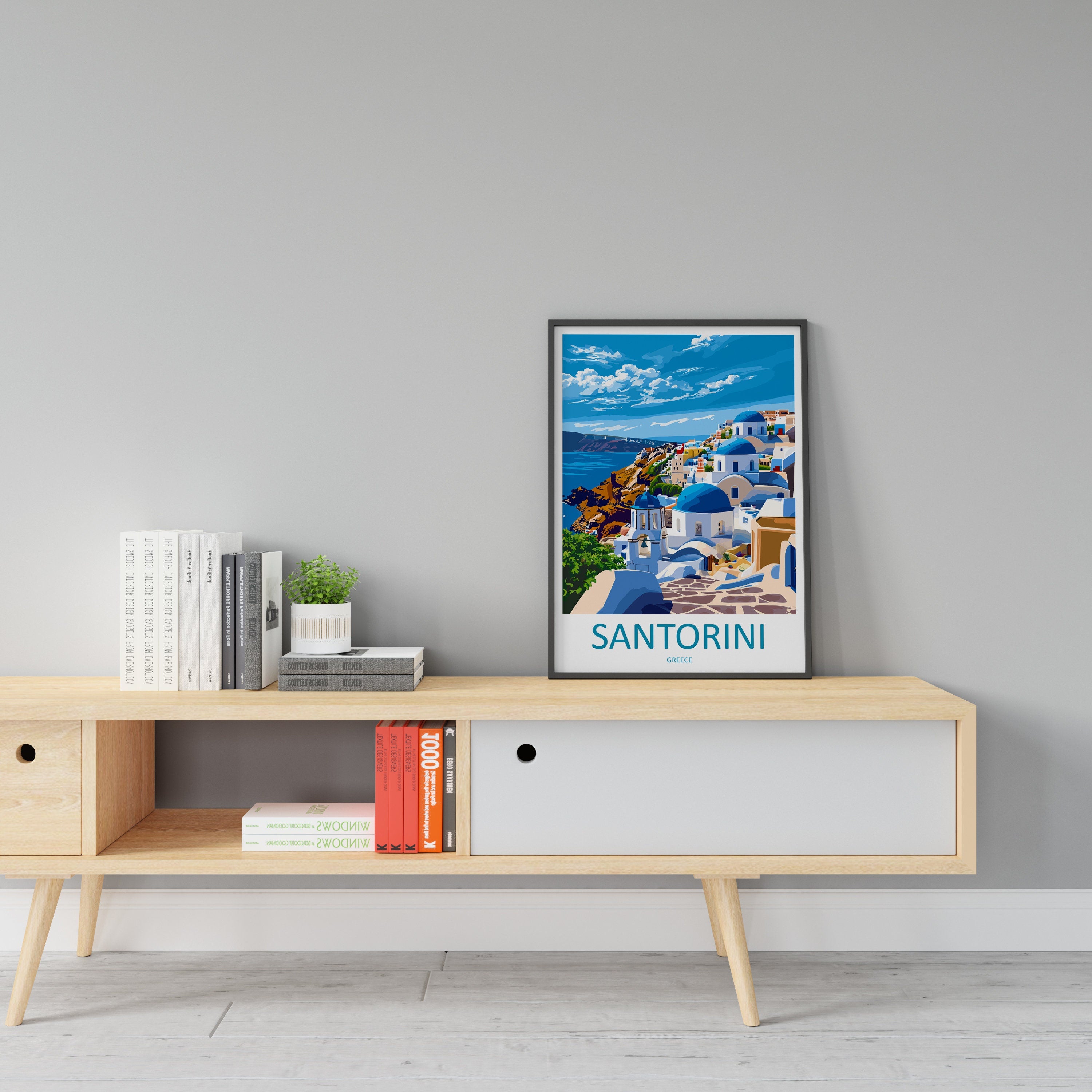 Santorini Travel Print