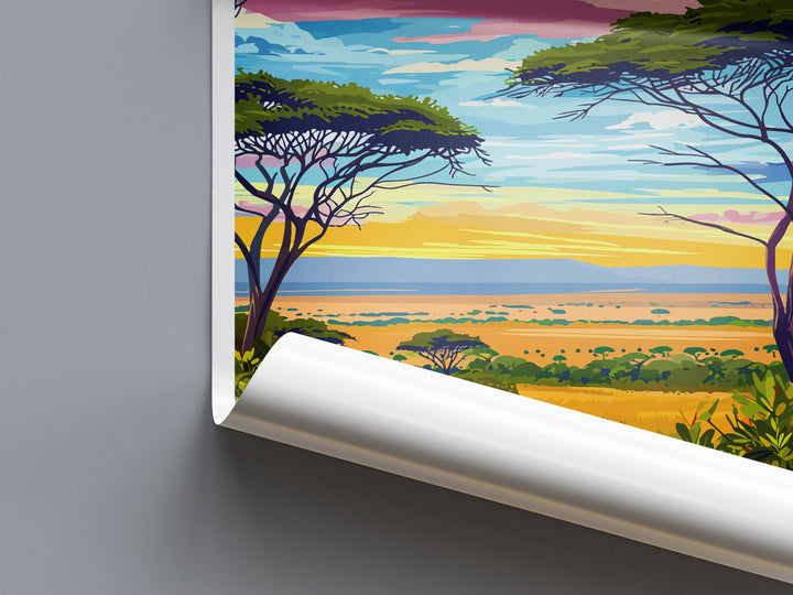 Masai Mara Travel Print Wall Art Masai Mara Wall Hanging Home Décor Masai Mara Gift Art Lovers Kenya Art Lover Gift Kenya Travel Print