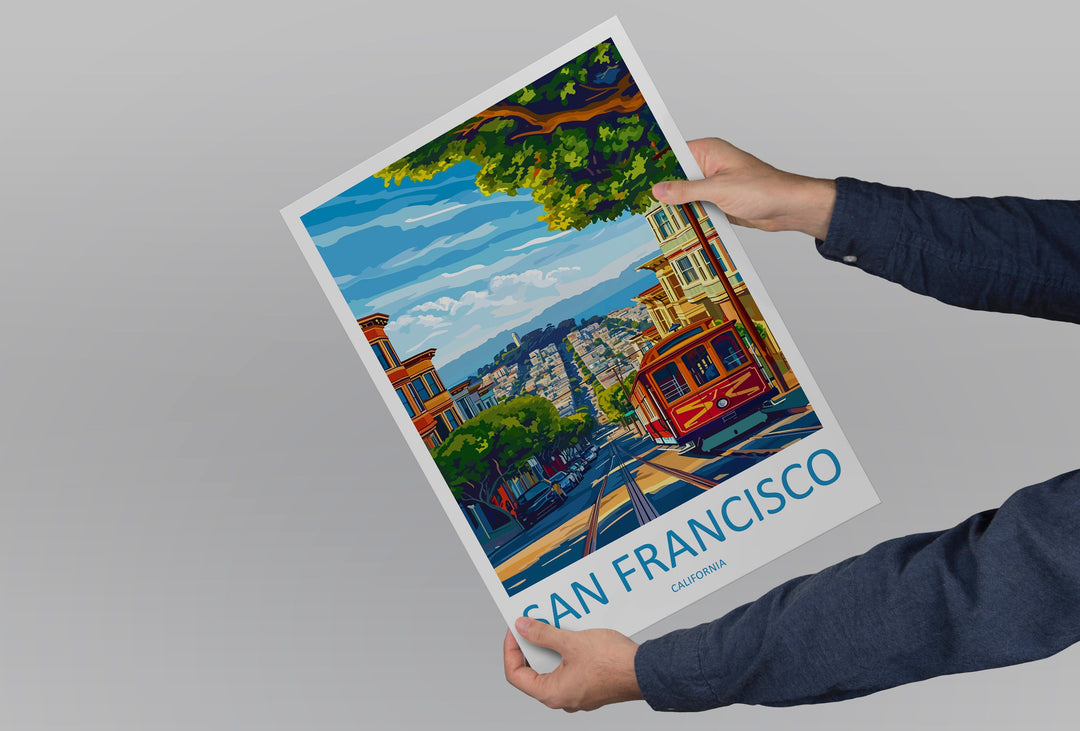 San Francisco Travel Print Wall Art San Francisco Wall Hanging Home Décor San Francisco Gift Art Lovers California Art Lover Gift