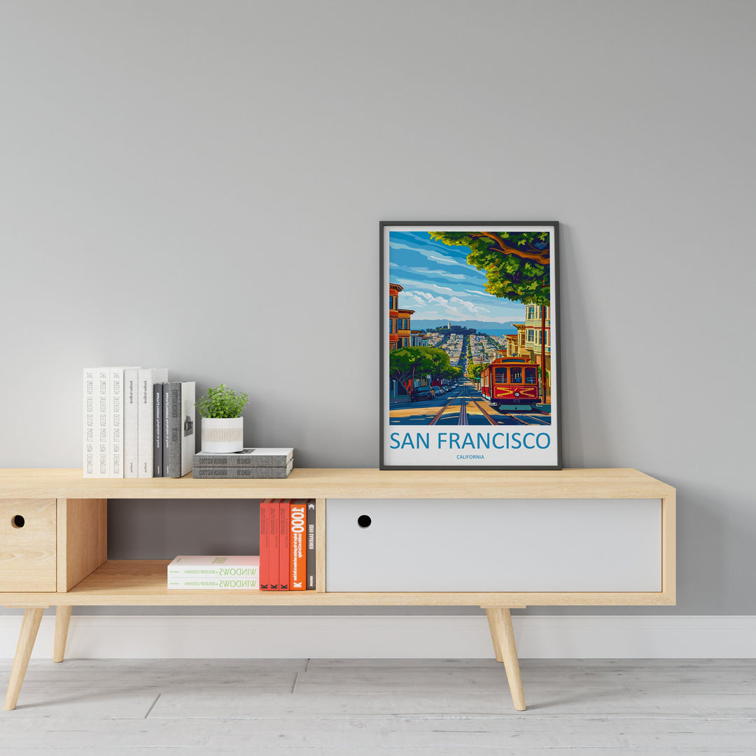 San Francisco Travel Print Wall Art San Francisco Wall Hanging Home Décor San Francisco Gift Art Lovers California Art Lover Gift