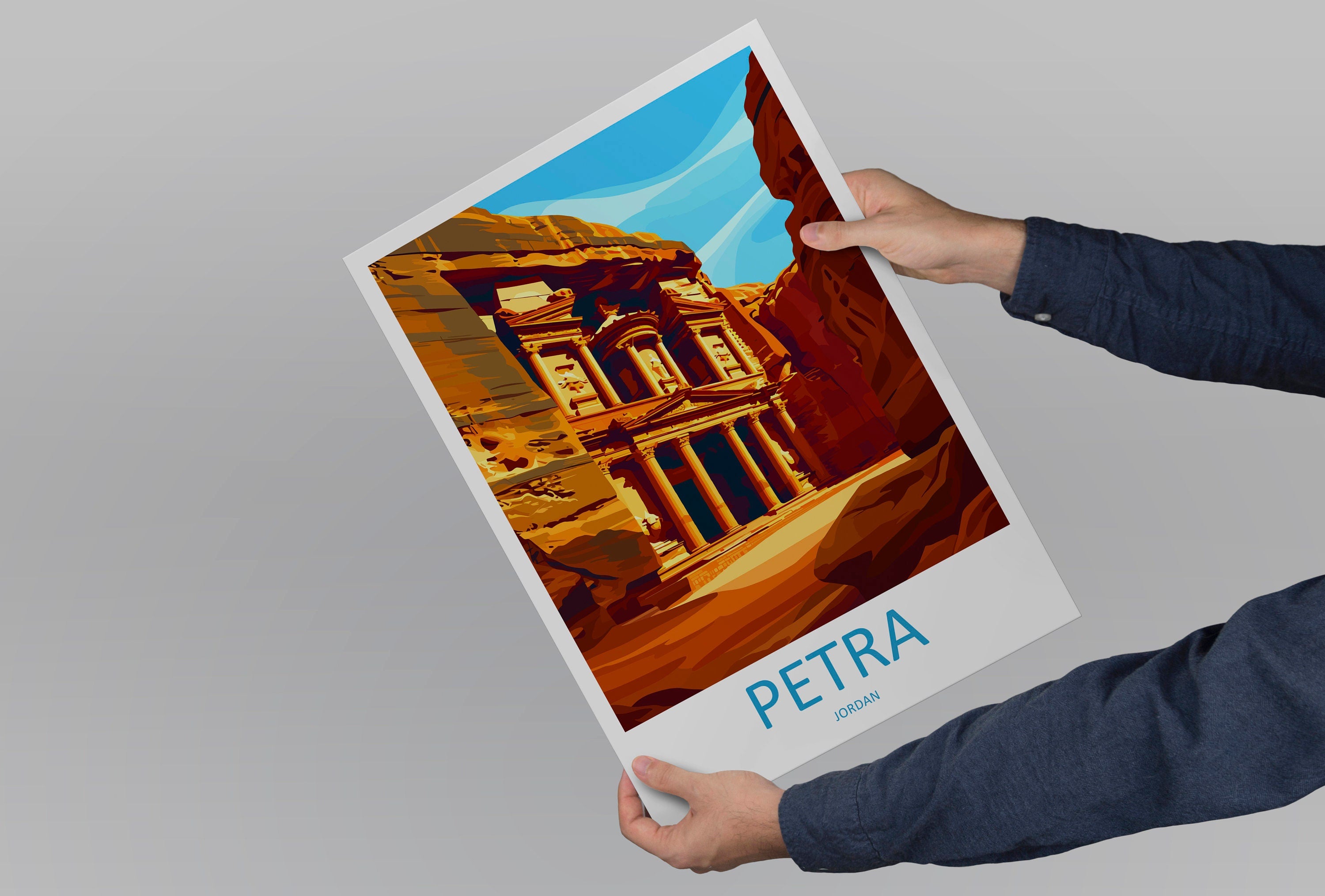 Petra Travel Print Wall Art Petra Wall Hanging Home Décor Petra Gift Art Lovers Jordan Art Lover Gift Petra Travel Poster