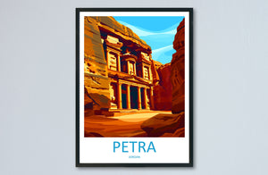 Petra Travel Print Wall Art Petra Wall Hanging Home Décor Petra Gift Art Lovers Jordan Art Lover Gift Petra Travel Poster