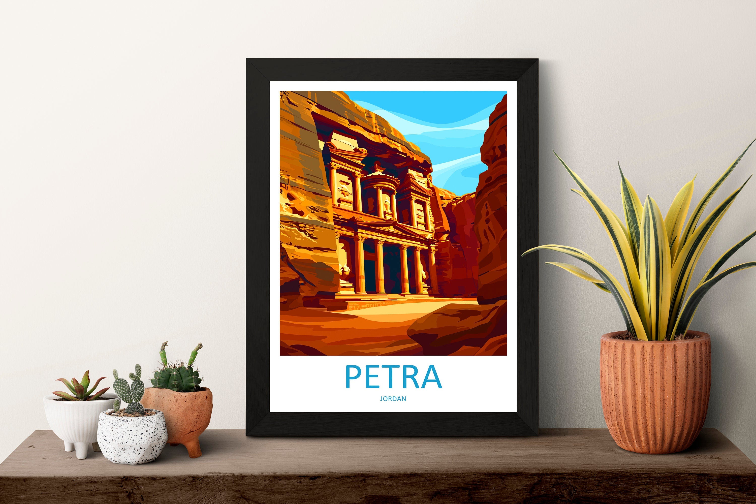 Petra Travel Print Wall Art Petra Wall Hanging Home Décor Petra Gift Art Lovers Jordan Art Lover Gift Petra Travel Poster