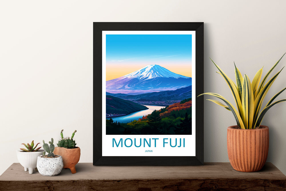 Mount Fuji Travel Print Wall Art Mount Fuji Wall Hanging Home Décor Mount Fuji Gift Art Lovers Art Lover Gift Japan Travel Gift