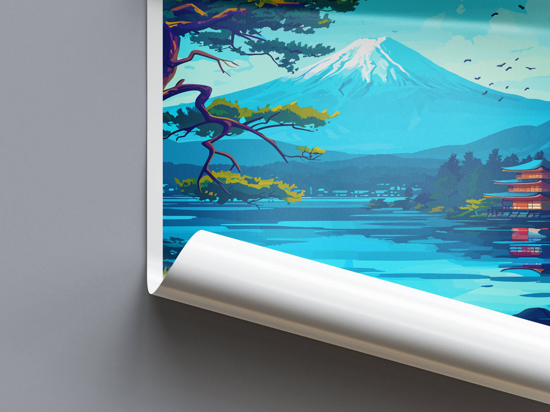 Mount Fuji Travel Print Wall Art Mount Fuji Wall Hanging Home Décor Mount Fuji Gift Art Lovers Art Lover Gift Japan Travel Gift