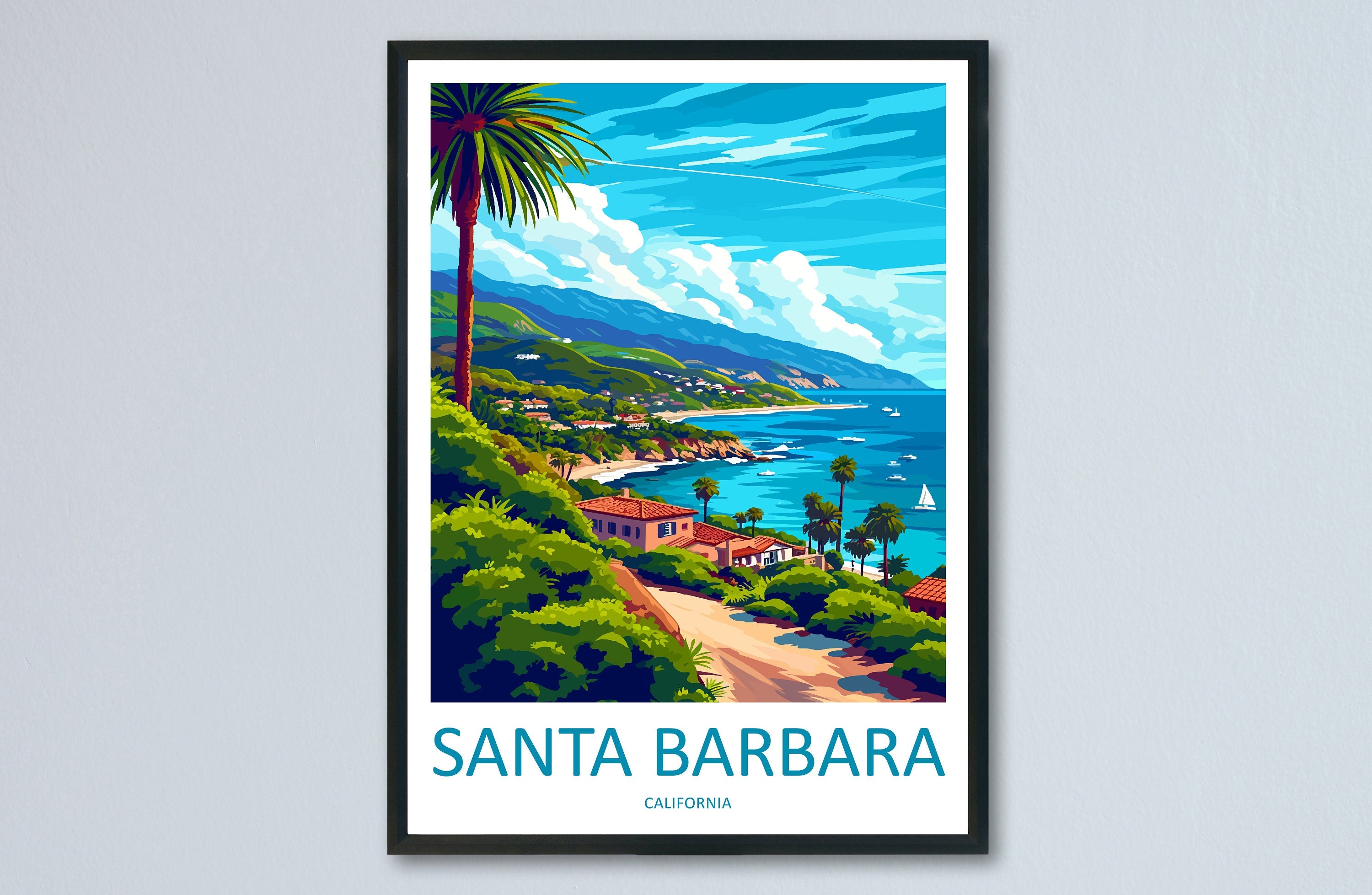 Santa Barbara Travel Print