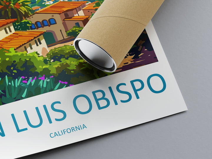 San Luis Obispo Travel Print Wall Art San Luis Obispo Wall Hanging Home Décor San Luis Obispo Gift Art Lovers California Art Lover Gift