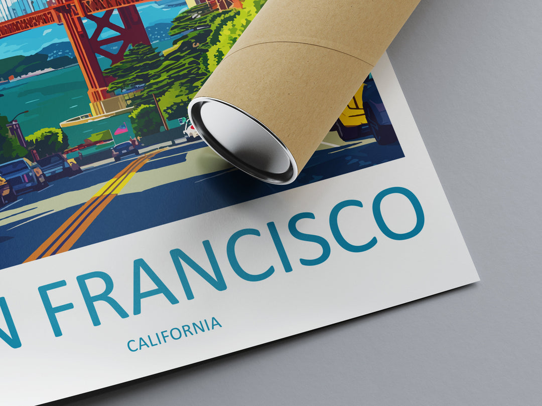 San Francisco Golden Gate Travel Print Wall Art San Francisco Wall Hanging Home Décor San Francisco Gift Art Lovers California Art Lover