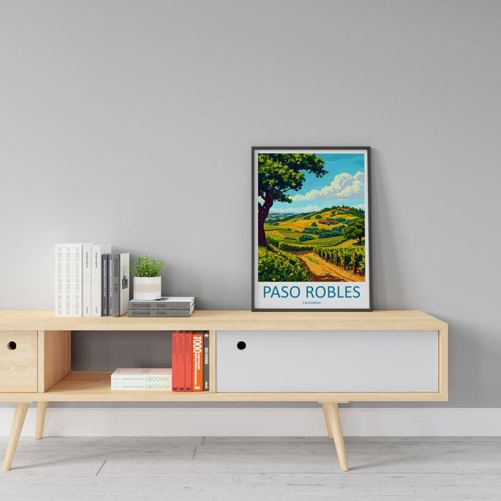 Paso Robles Travel Print Wall Art Paso Robles Wall Hanging Home Décor Paso Robles Gift Art Lovers California Art Lover Gift