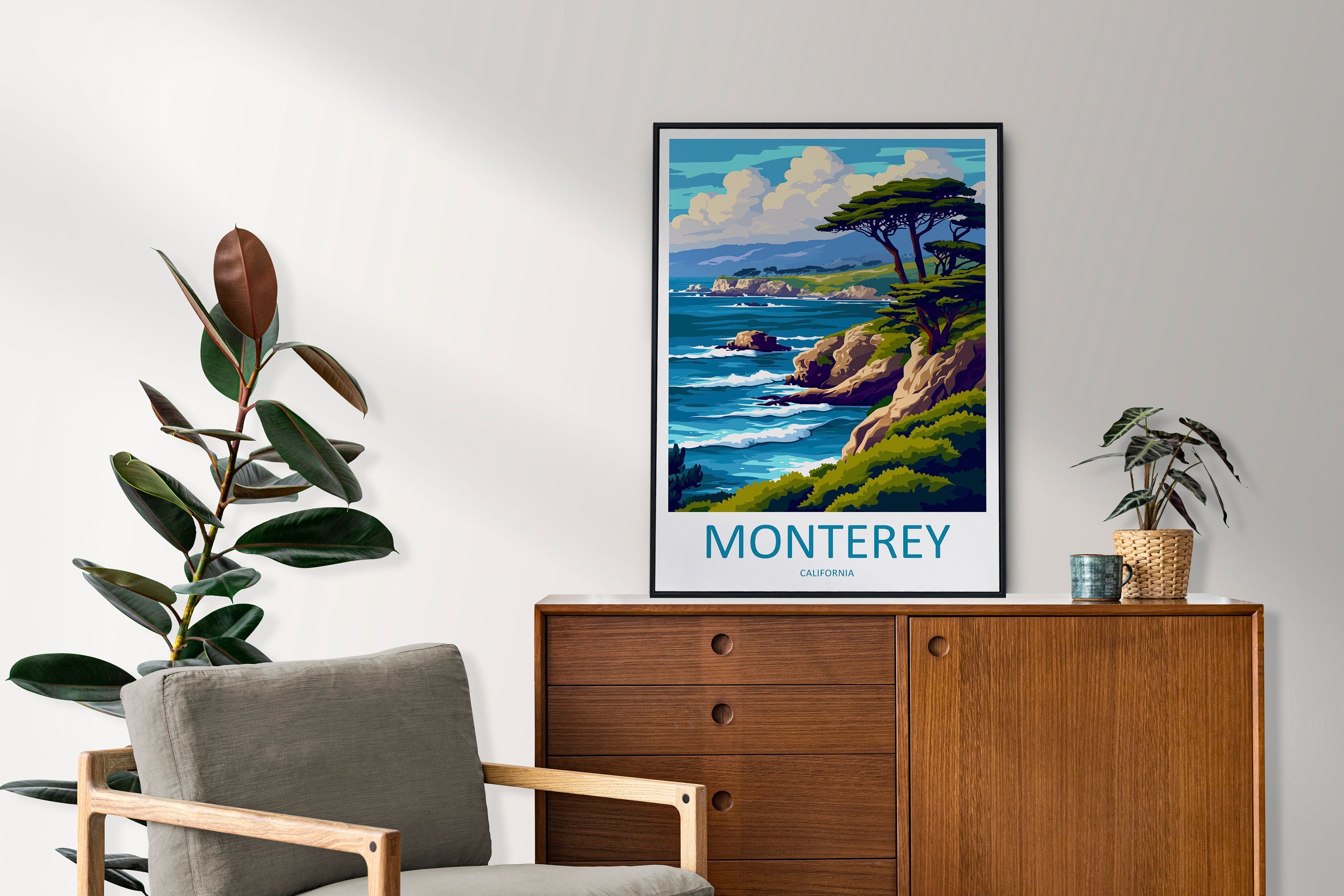 Monterey Bay Travel Print