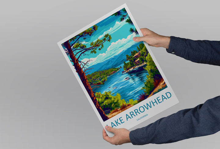 Lake Arrowhead Travel Print Wall Art Lake Arrowhead Wall Hanging Home Décor Lake Arrowhead Gift Art Lovers California Art Lover Gift
