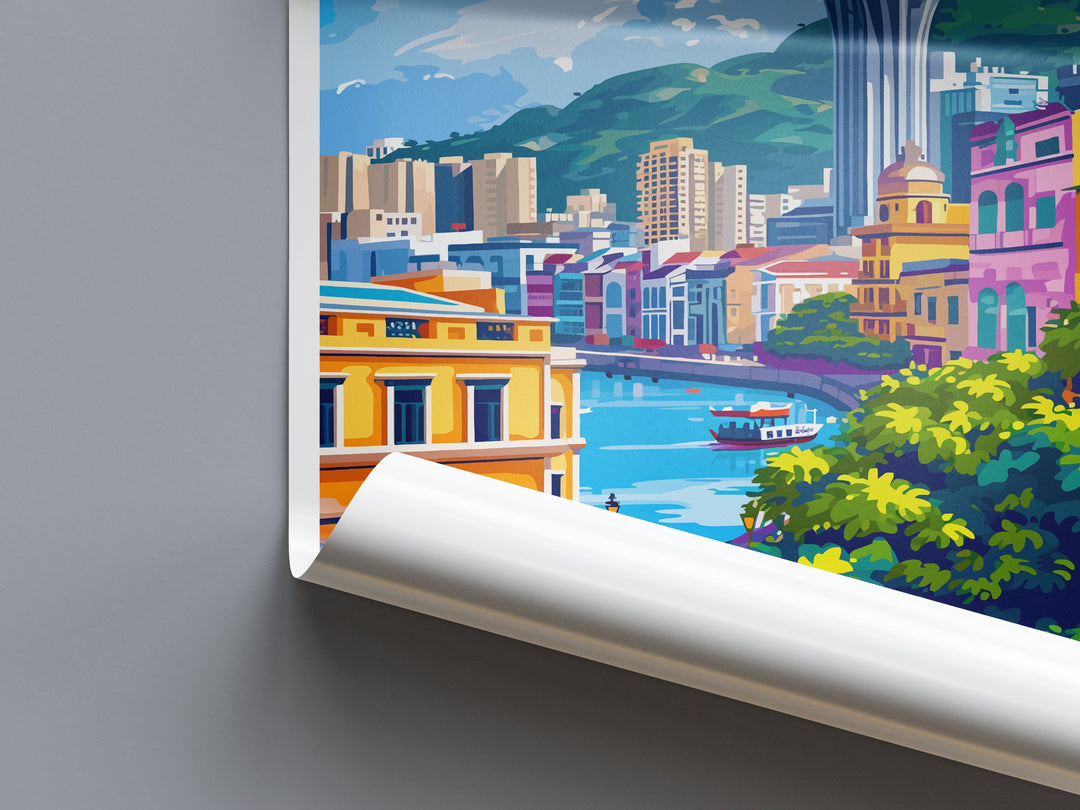 Macau Travel Print Wall Art Macau Wall Hanging Home Décor Gift Macau Art Lovers China Macau Art Gift Lover Print