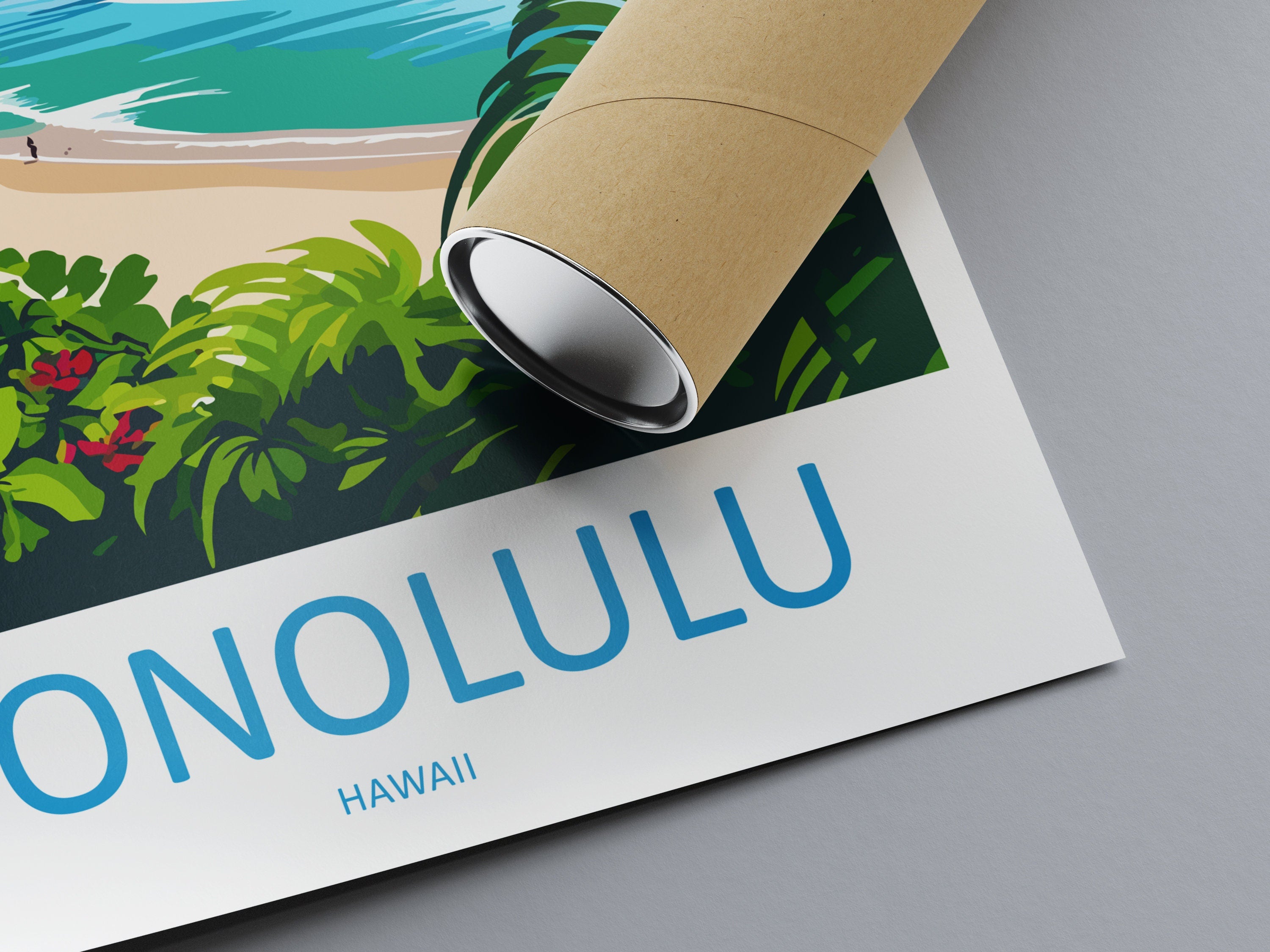 Honolulu Travel Print