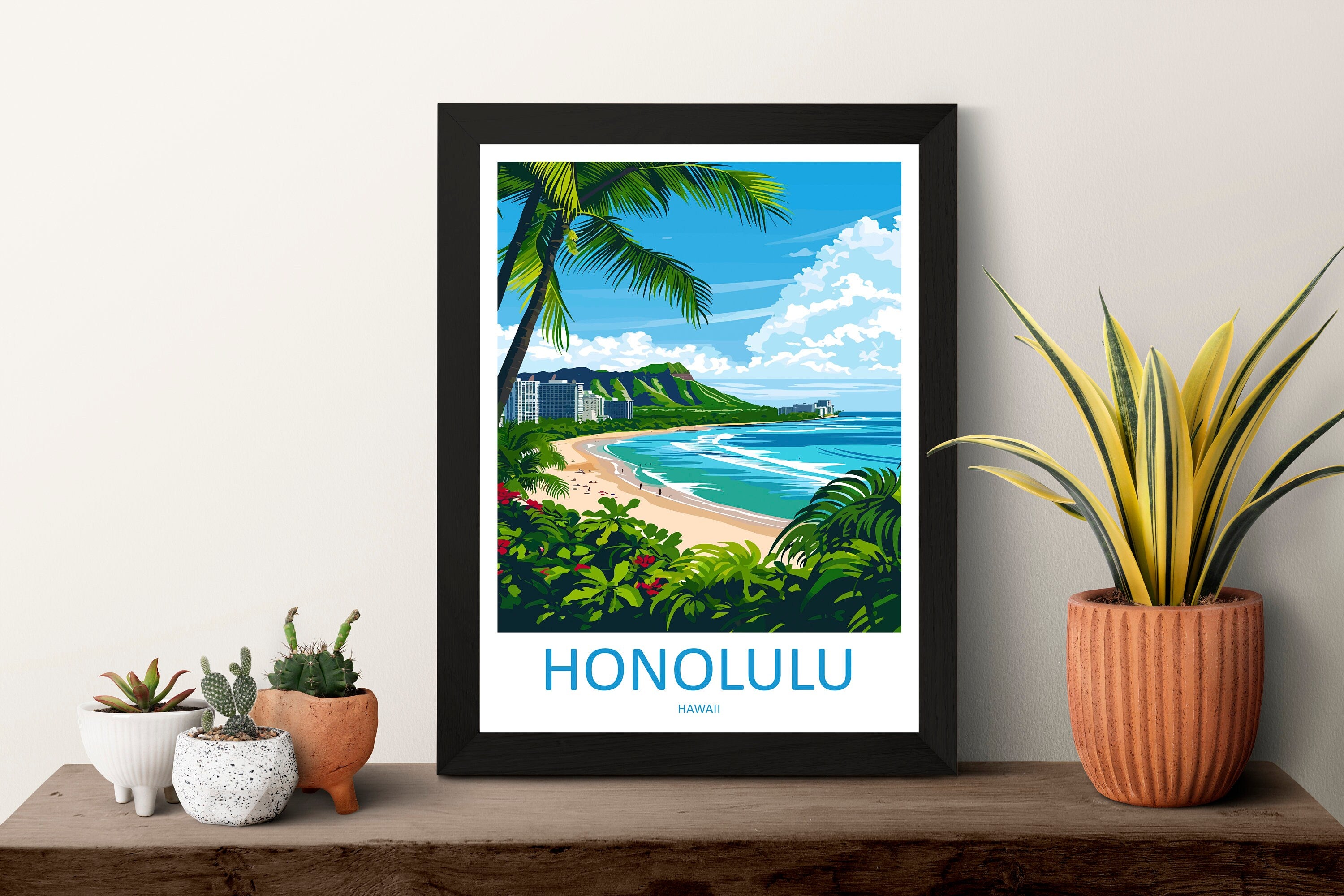 Honolulu Travel Print