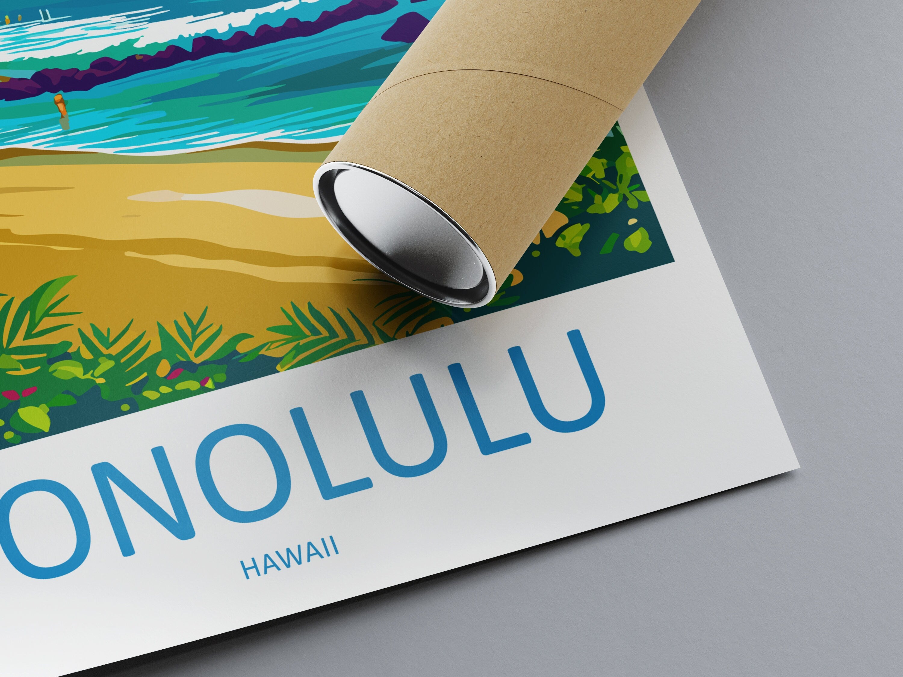 Honolulu Travel Print