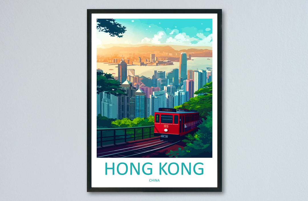 Hong Kong Travel Print Wall Art Hong Kong Wall Hanging Home Décor Gift Hong Kong Art Lovers China Hong Kong Art Gift Lover Print