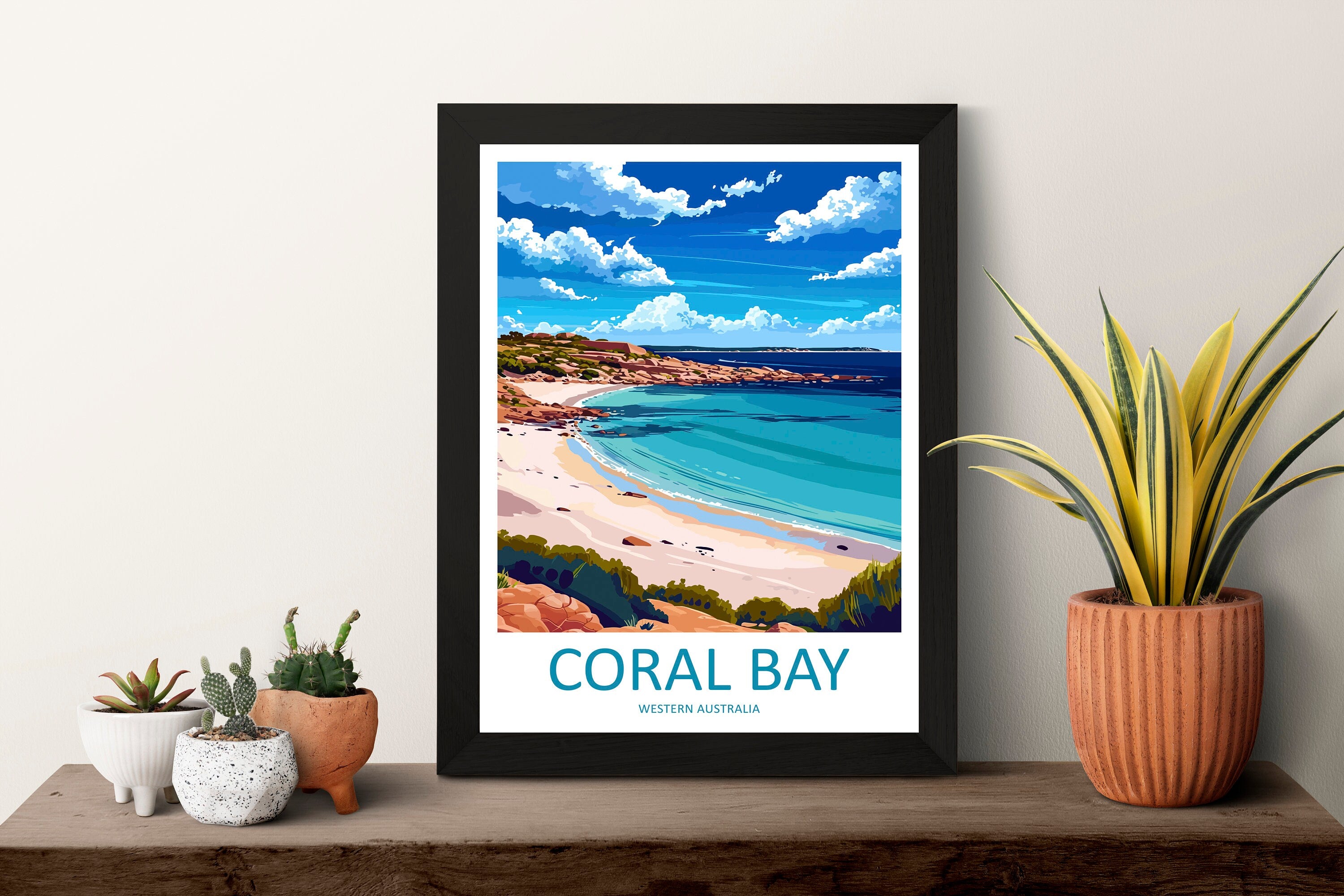 Coral Bay Travel Print