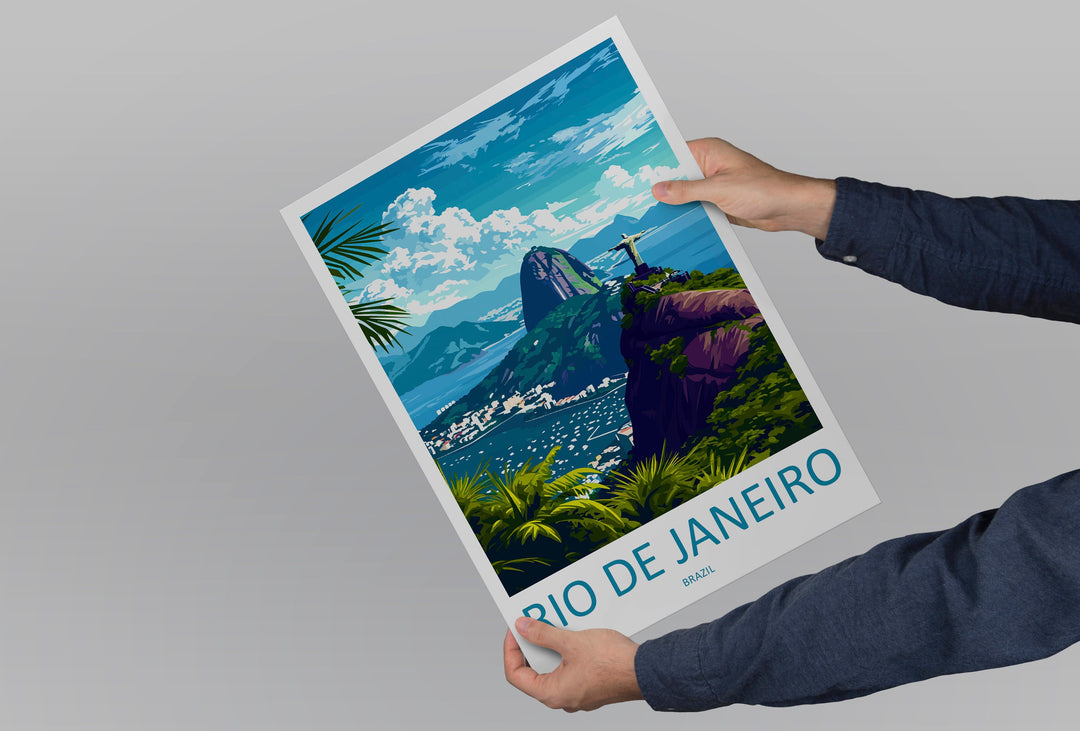 Rio De Janeiro Travel Print Wall Art Rio De Janeiro Wall Hanging Home Decor Rio De Janeiro Gift Art Lovers Wall Art Print Art Brazil Art