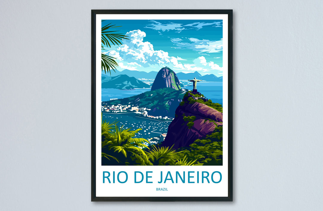 Rio De Janeiro Travel Print Wall Art Rio De Janeiro Wall Hanging Home Decor Rio De Janeiro Gift Art Lovers Wall Art Print Art Brazil Art
