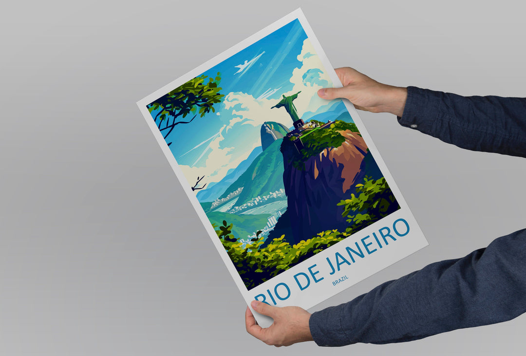 Rio De Janeiro Travel Print Wall Art Rio De Janeiro Wall Hanging Home Decor Rio De Janeiro Gift Art Lovers Wall Art Print Art Brazil Art