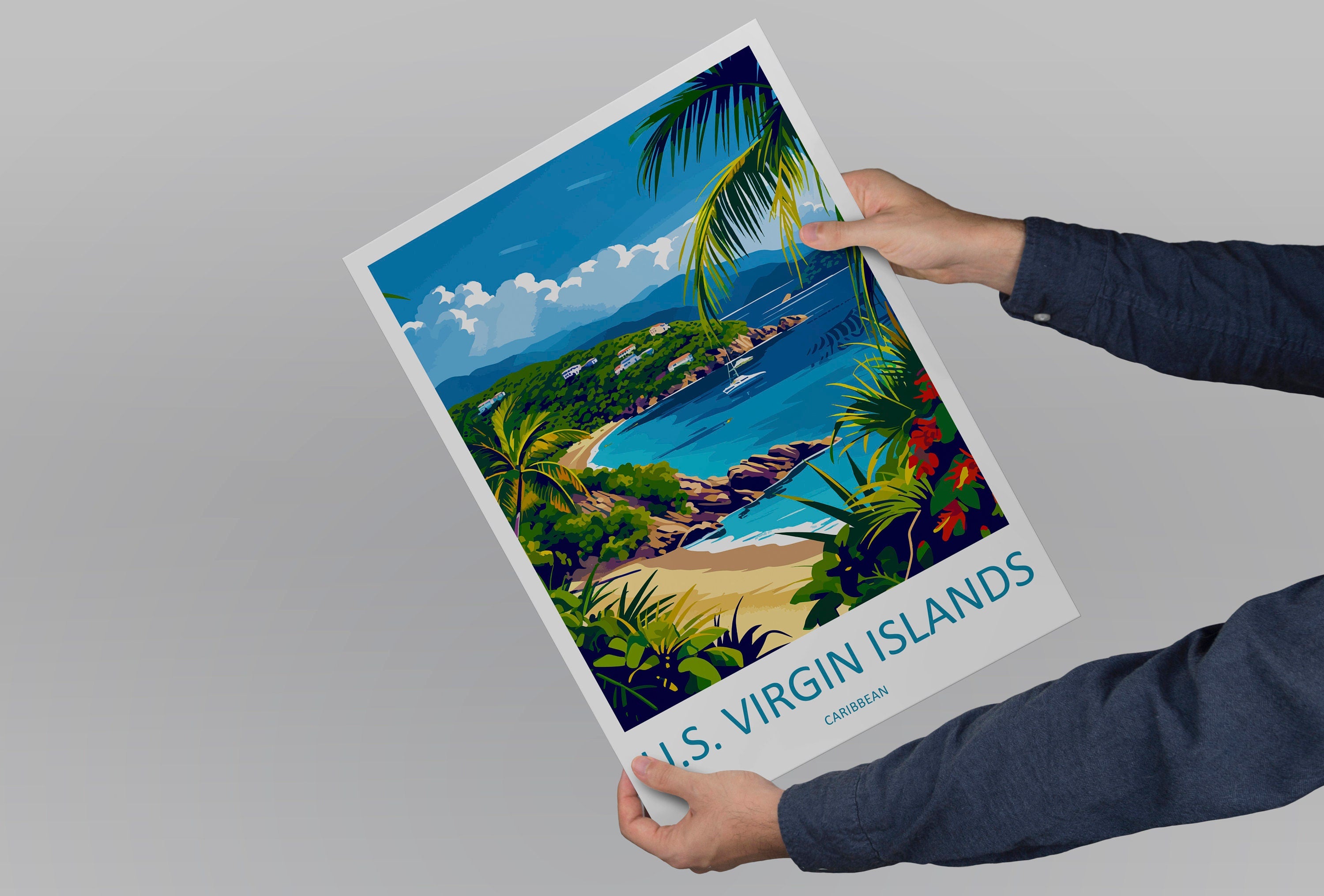 US Virgin Islands Travel Print