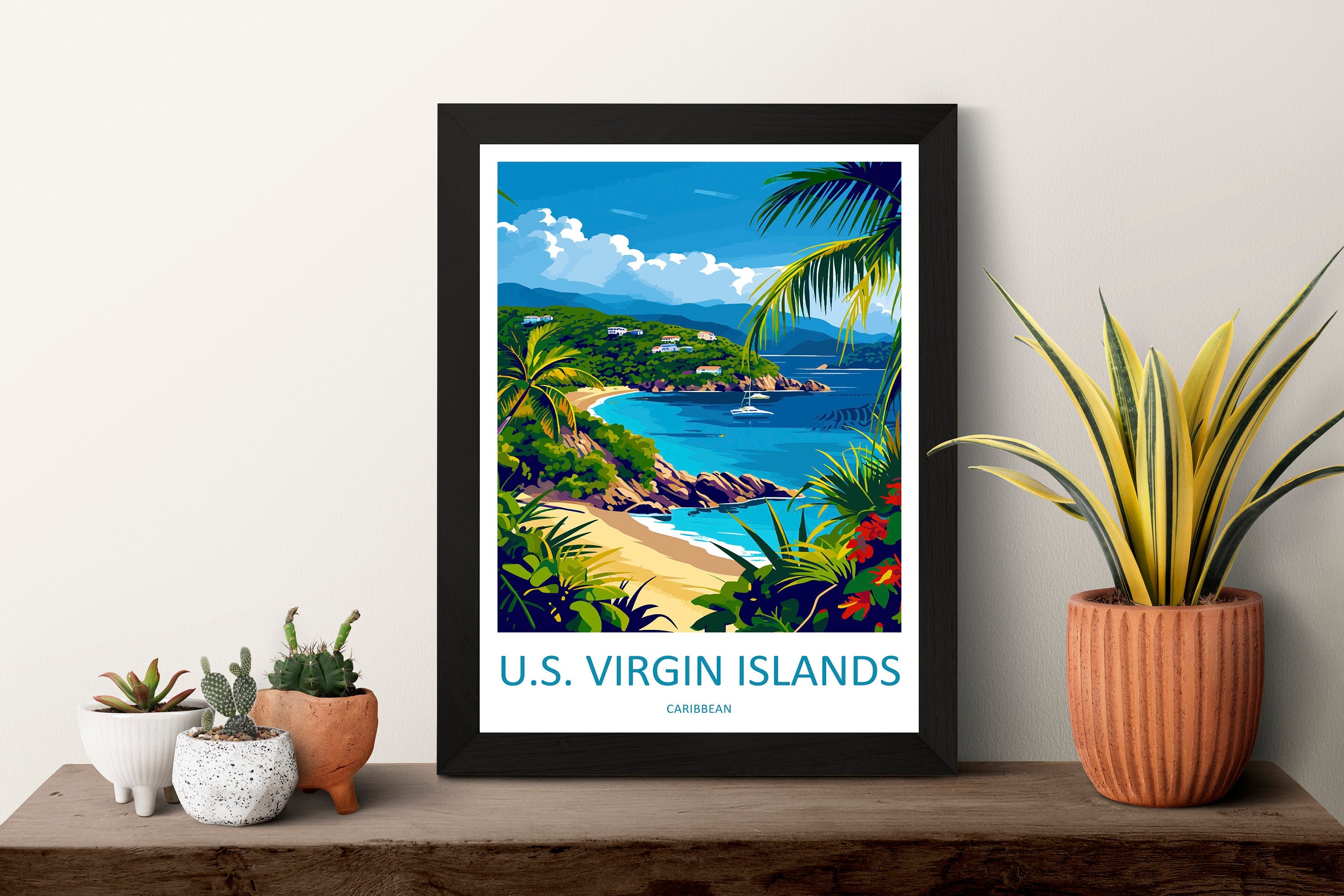 US Virgin Islands Travel Print