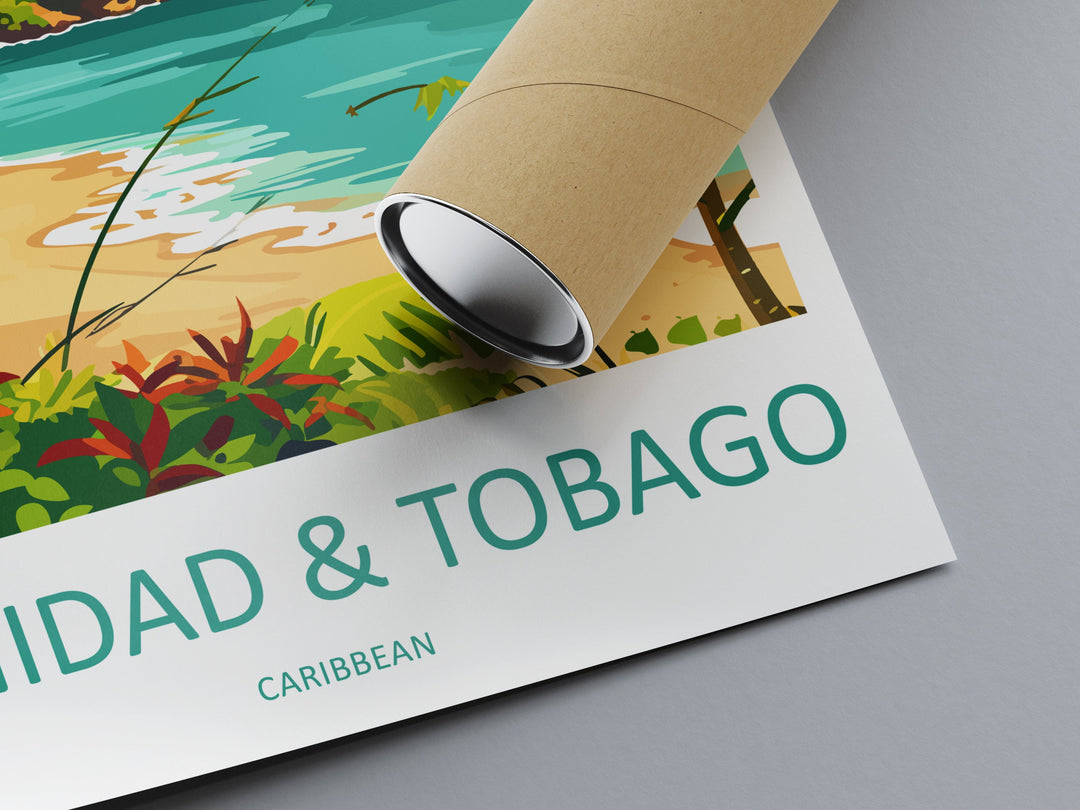 Trinidad and Tobago Travel Print Wall Art Trinidad and Tobago Wall Hanging Home Décor Trinidad and Tobago Gift Art Lovers Wall Art Caribbean
