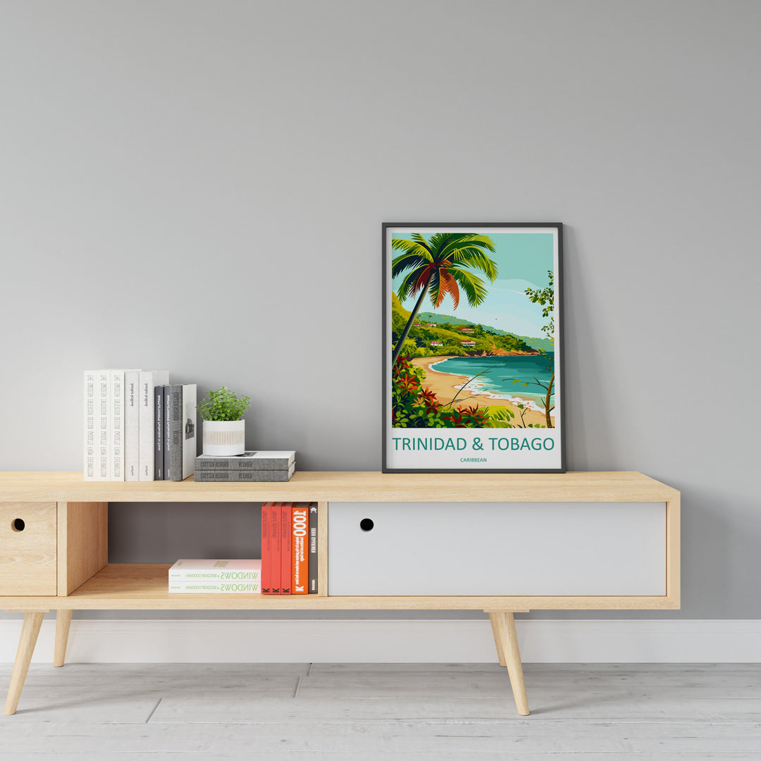 Trinidad and Tobago Travel Print Wall Art Trinidad and Tobago Wall Hanging Home Décor Trinidad and Tobago Gift Art Lovers Wall Art Caribbean