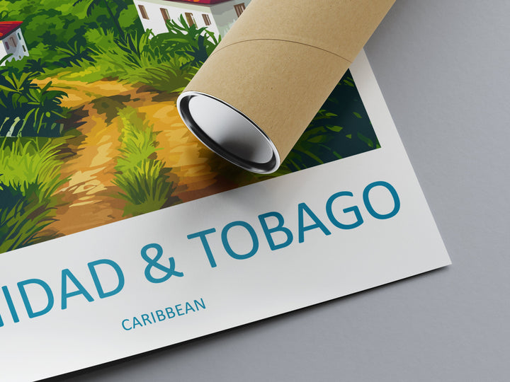 Trinidad and Tobago Travel Print Wall Art Trinidad and Tobago Wall Hanging Home Décor Trinidad and Tobago Gift Art Lovers Wall Art Caribbean