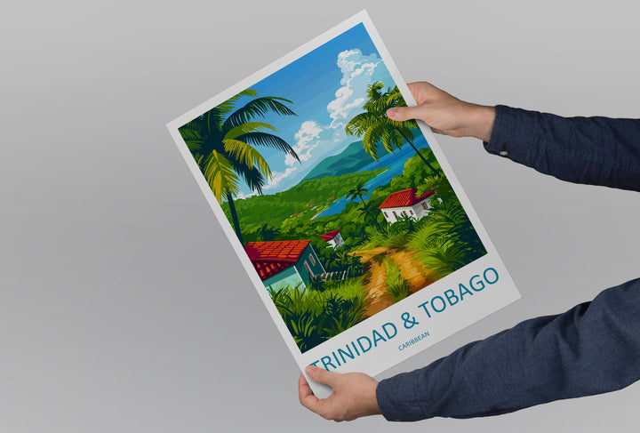 Trinidad and Tobago Travel Print Wall Art Trinidad and Tobago Wall Hanging Home Décor Trinidad and Tobago Gift Art Lovers Wall Art Caribbean