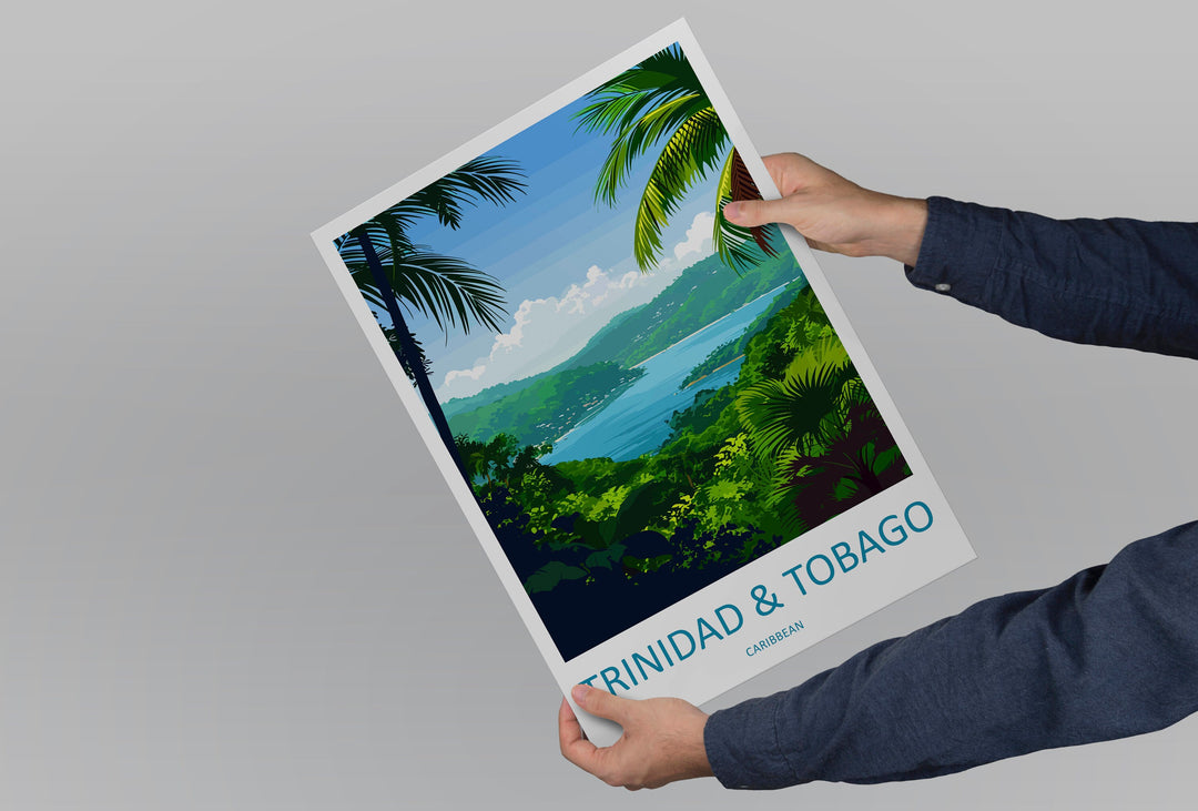 Trinidad and Tobago Travel Print Wall Art Trinidad and Tobago Wall Hanging Home Décor Trinidad and Tobago Gift Art Lovers Wall Art Caribbean