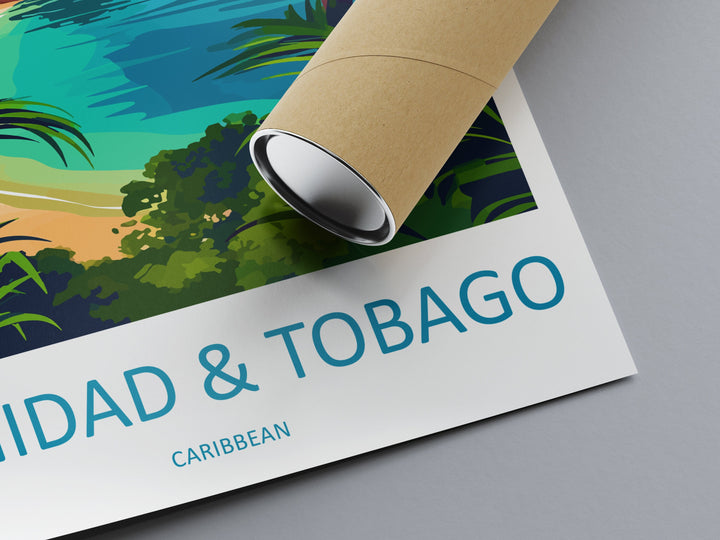 Trinidad and Tobago Travel Print Wall Art Trinidad and Tobago Wall Hanging Home Décor Trinidad and Tobago Gift Art Lovers Wall Art Caribbean