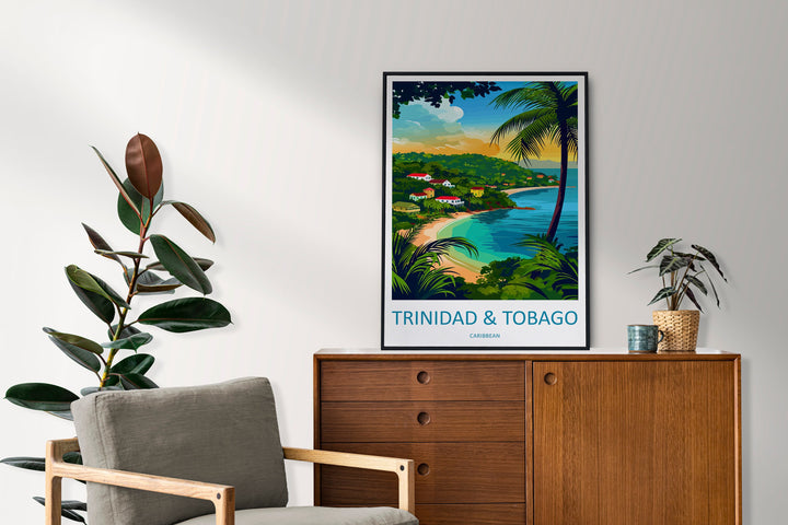 Trinidad and Tobago Travel Print Wall Art Trinidad and Tobago Wall Hanging Home Décor Trinidad and Tobago Gift Art Lovers Wall Art Caribbean