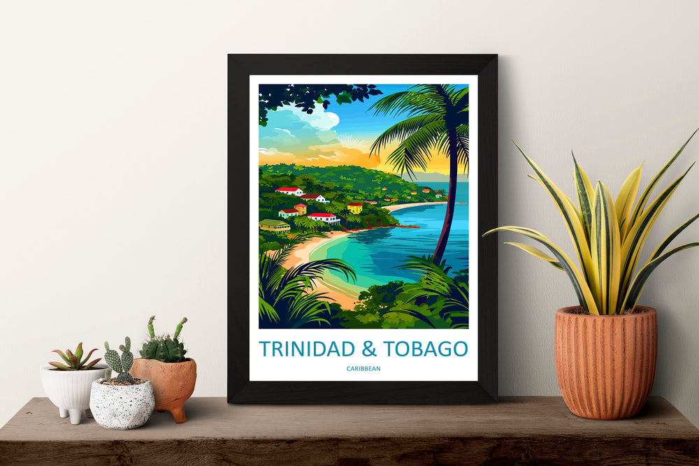 Trinidad and Tobago Travel Print Wall Art Trinidad and Tobago Wall Hanging Home Décor Trinidad and Tobago Gift Art Lovers Wall Art Caribbean