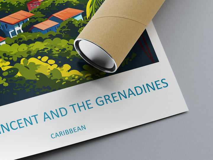 Saint Vincent & The Grenadines Travel Print Wall Art Saint Vincent Wall Hanging Home Décor Saint Vincent Gift Art Lovers Wall Art Caribbean