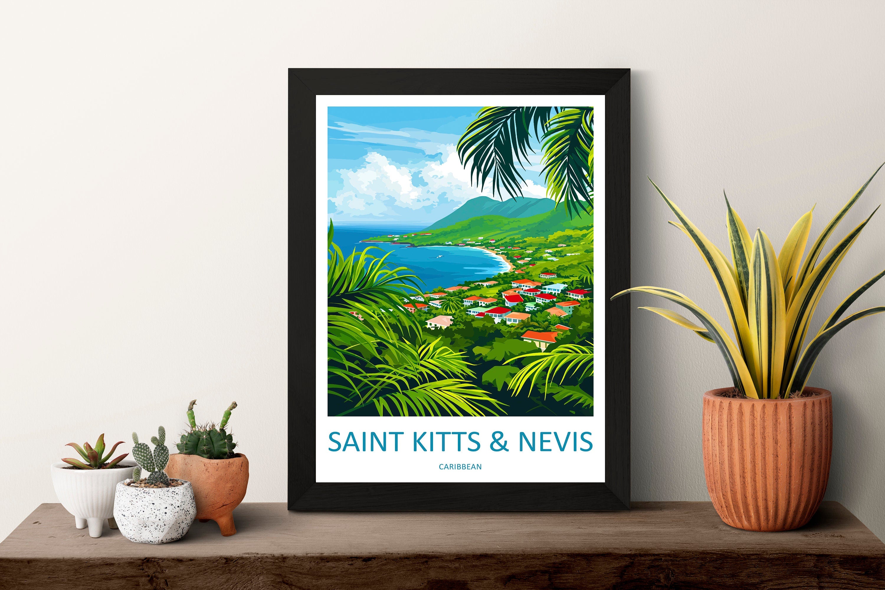 Saint Kitts And Nevis Travel Print