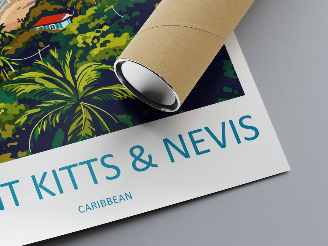 Saint Kitts And Nevis Travel Print Wall Art Saint Kitts And Nevis Wall Hanging Home Décor Saint Kitts And Nevis Gift Art Lovers Caribbean