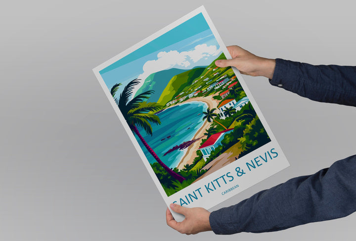 Saint Kitts And Nevis Travel Print Wall Art Saint Kitts And Nevis Wall Hanging Home Décor Saint Kitts And Nevis Gift Art Lovers Caribbean