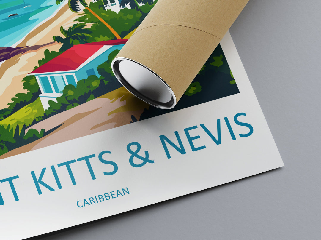 Saint Kitts And Nevis Travel Print Wall Art Saint Kitts And Nevis Wall Hanging Home Décor Saint Kitts And Nevis Gift Art Lovers Caribbean