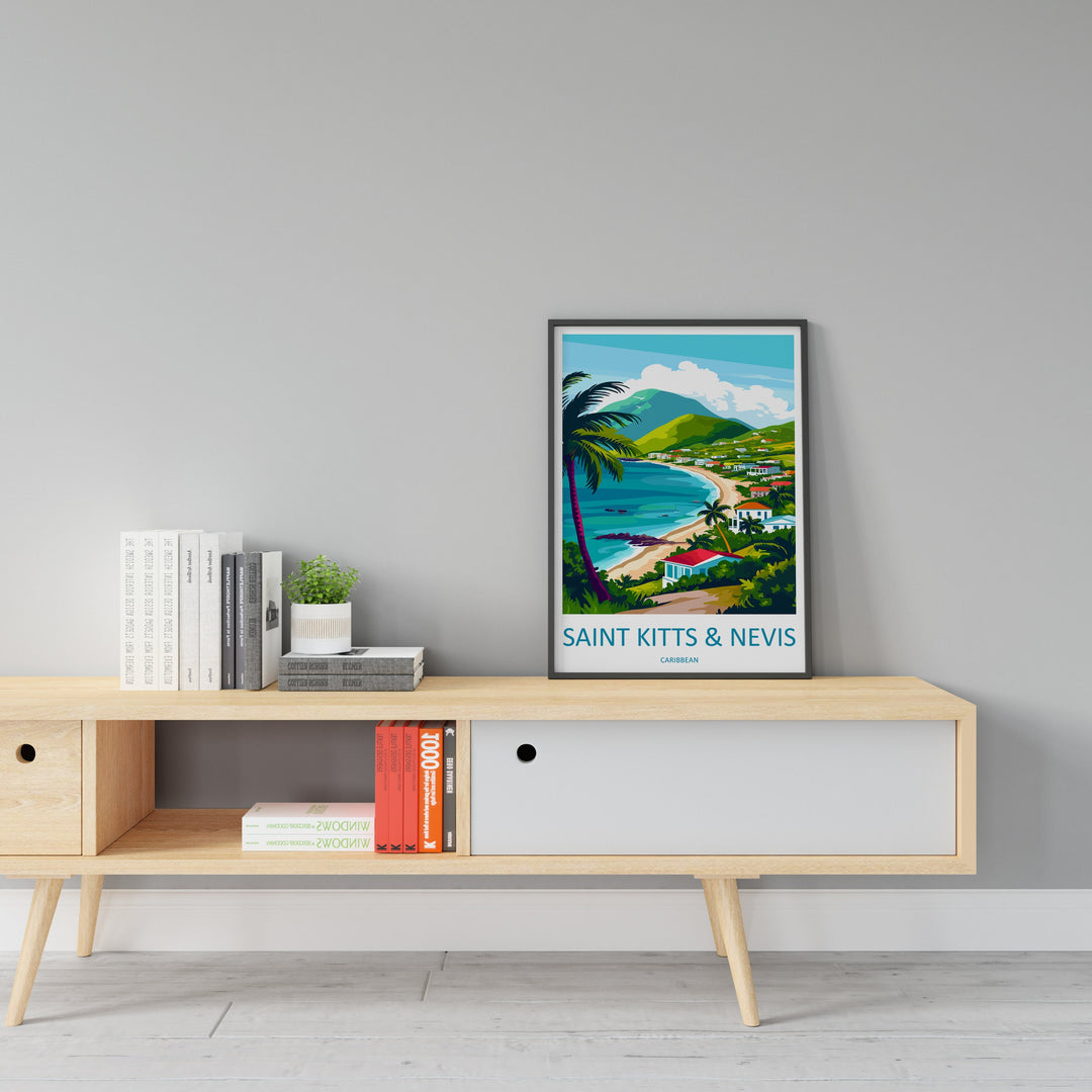 Saint Kitts And Nevis Travel Print Wall Art Saint Kitts And Nevis Wall Hanging Home Décor Saint Kitts And Nevis Gift Art Lovers Caribbean