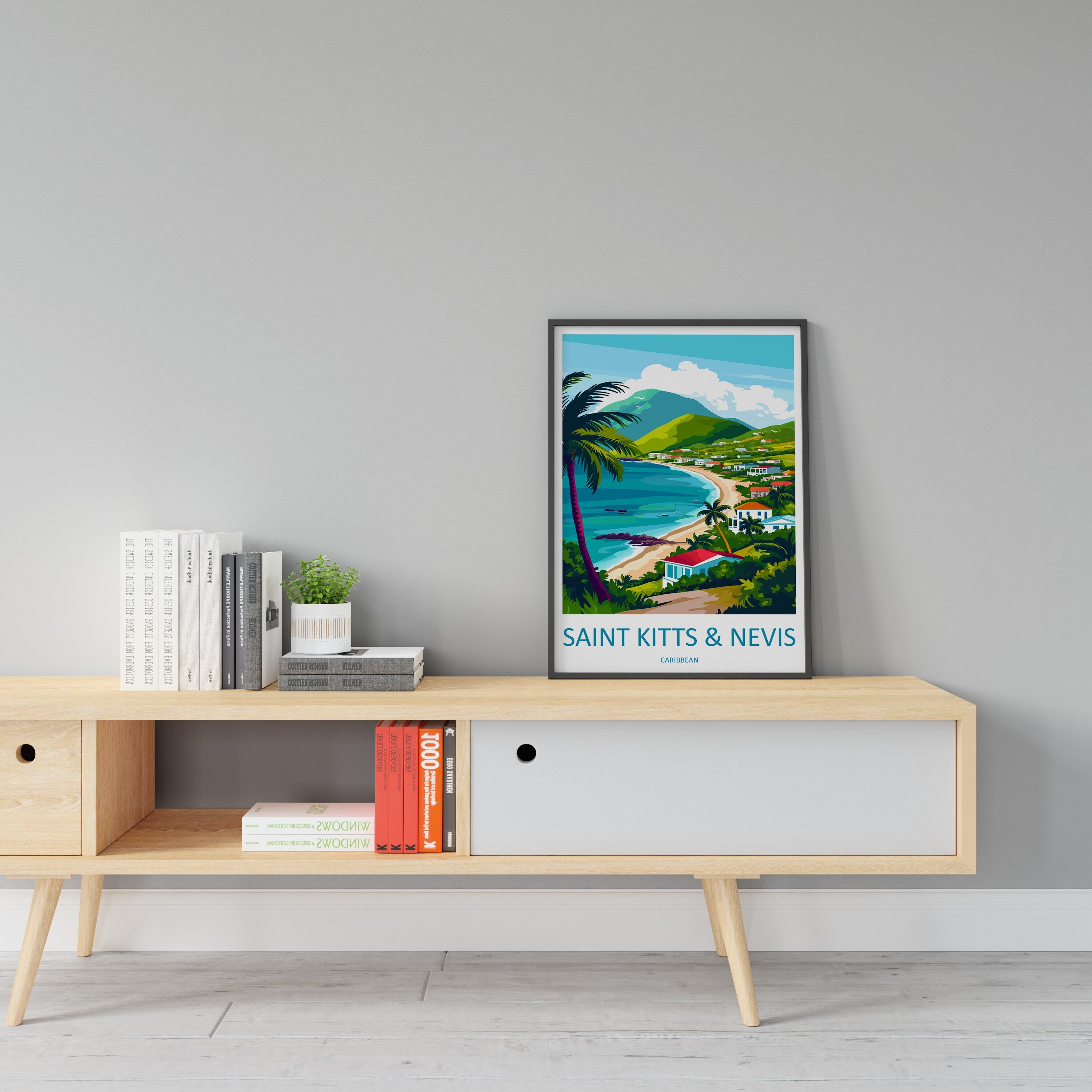 Saint Kitts And Nevis Travel Print