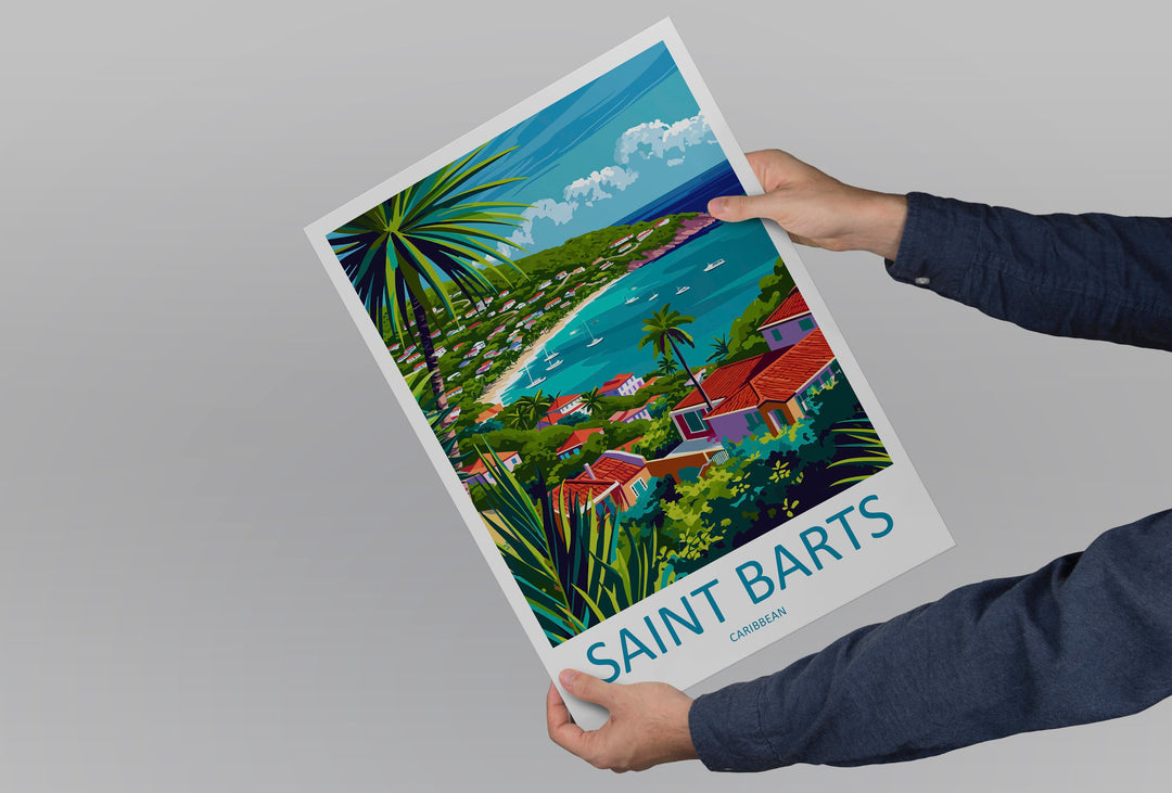 St Barts Travel Print St Barts Home Décor St Barts Art Print St Barts Wall Print For Caribbean Gift For St Barts Wall Art St Barts Poster